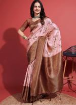 Pure Kubera Pattu Pink Festival Wear Weaving Saree